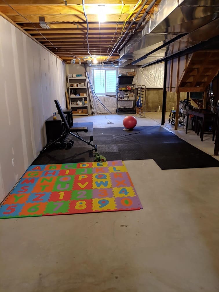 clean basement